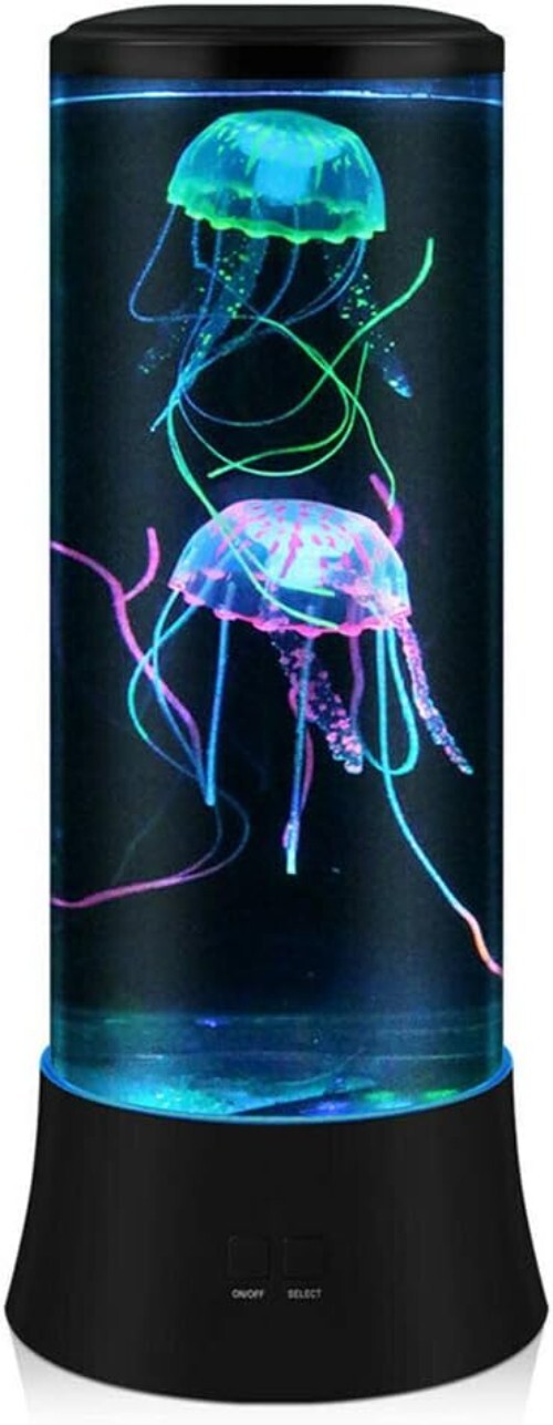 Multicolor Jellyfish Lamp - 15 Inch LED Liquid Motion for Relaxation & Fun