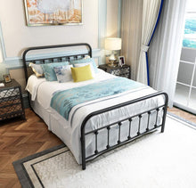 Load image into Gallery viewer, Powder Coated Full Size Bed Frame with Headboard - Space-Saving Storage Solution