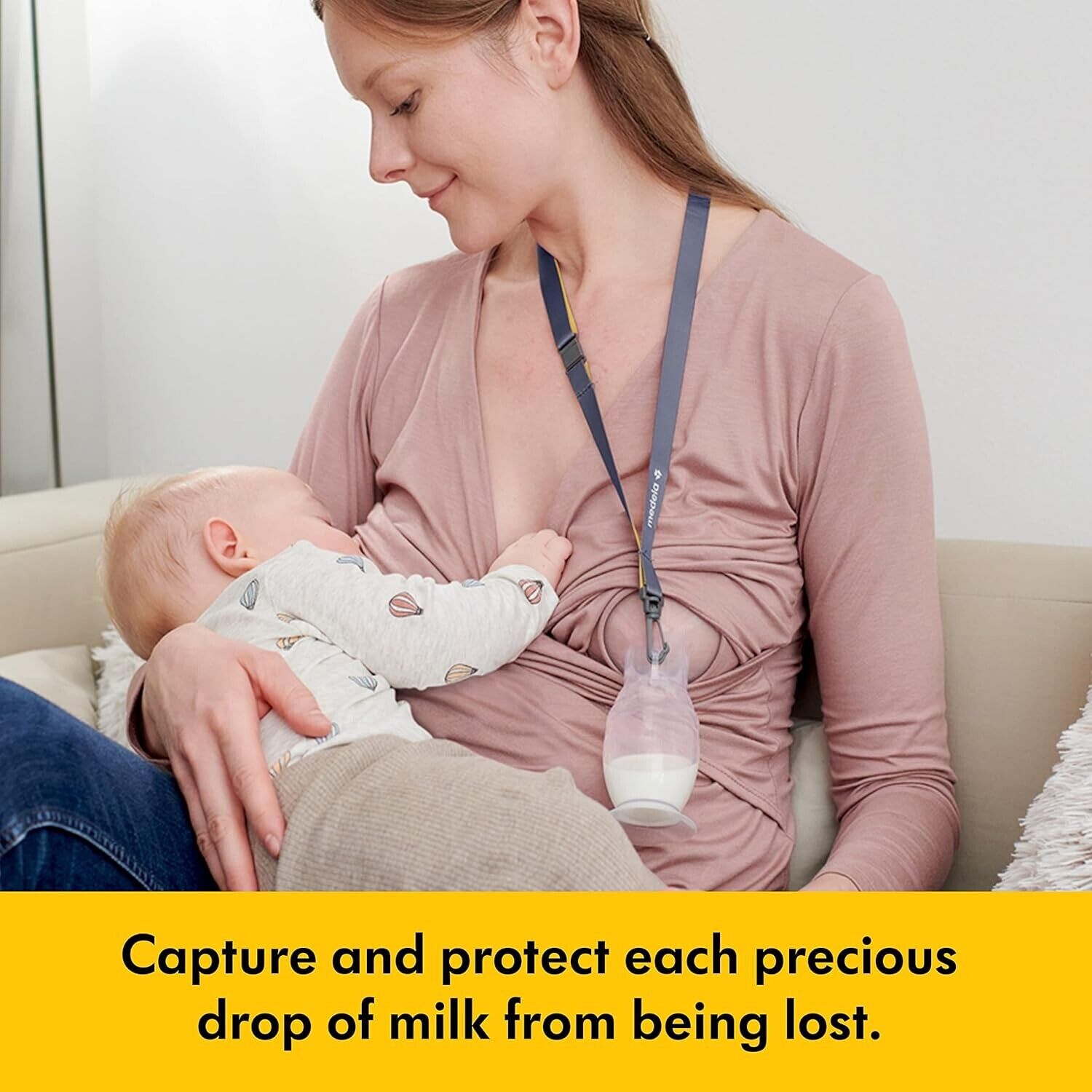 BPA-Free Harmony Manual Breast Pump & Silicone Collector - Easy Milk Capture,