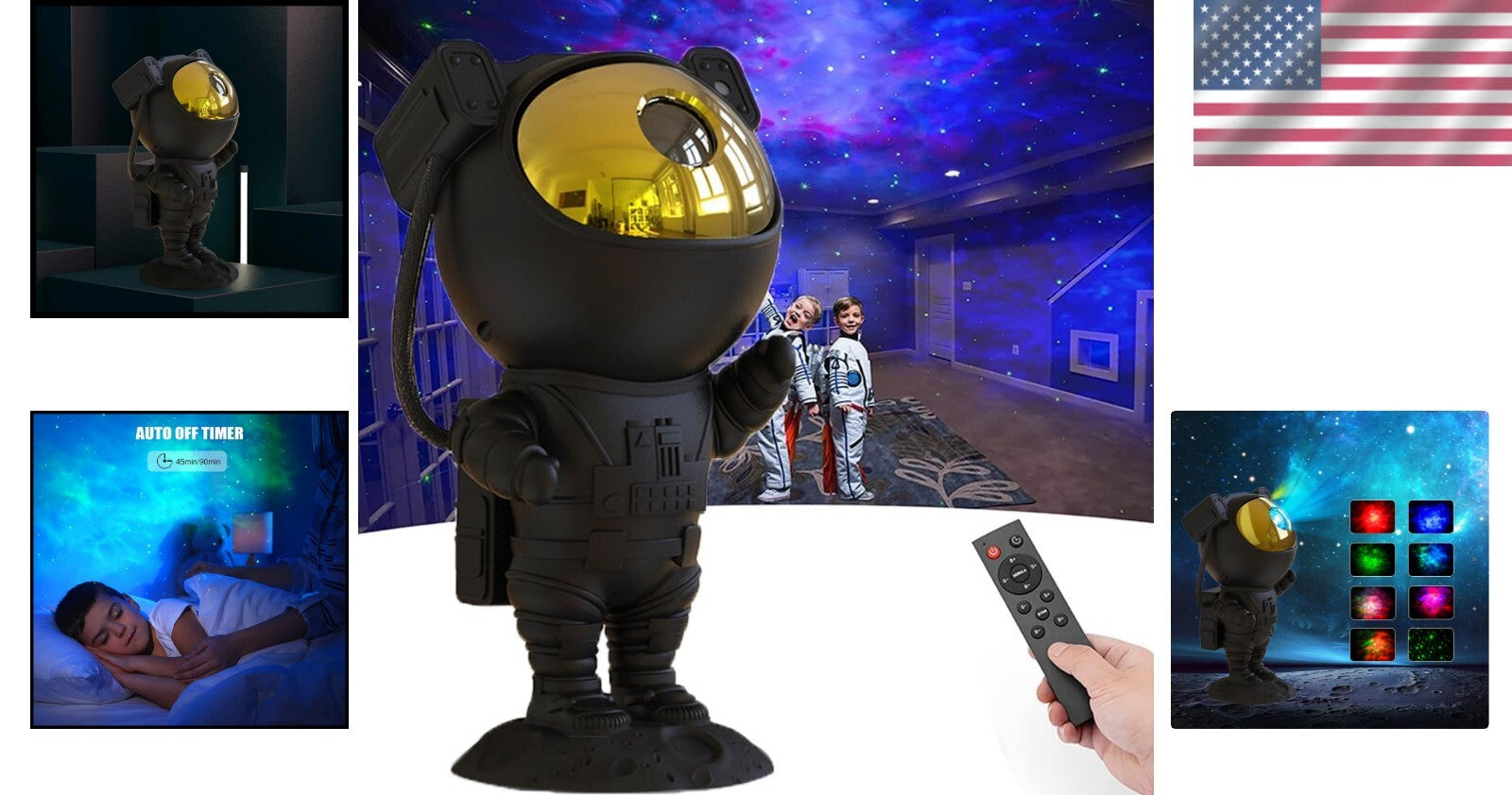 Astronaut Galaxy Projector - Unique Night Light with Adjustable Features & Timer