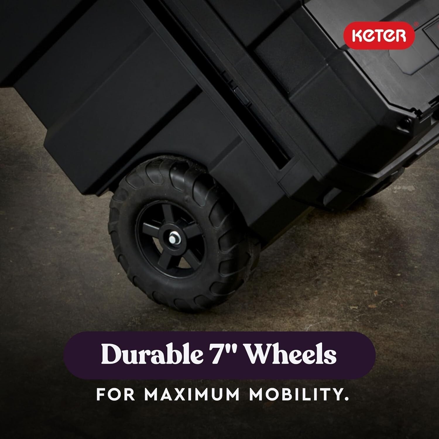 Portable Tool Storage Box on Wheels with Central Locking - Ideal for Contractors