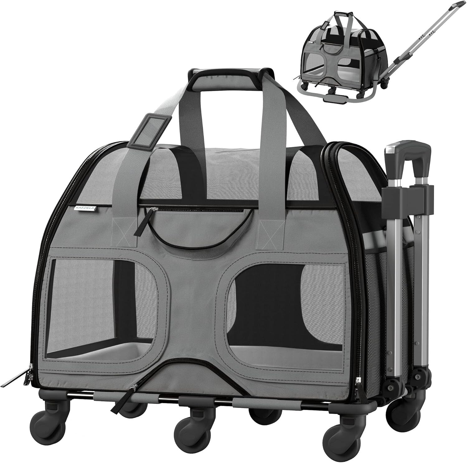 Spacious Modern Pet Carrier with Plush Removable Bed for Stress-Free Travel