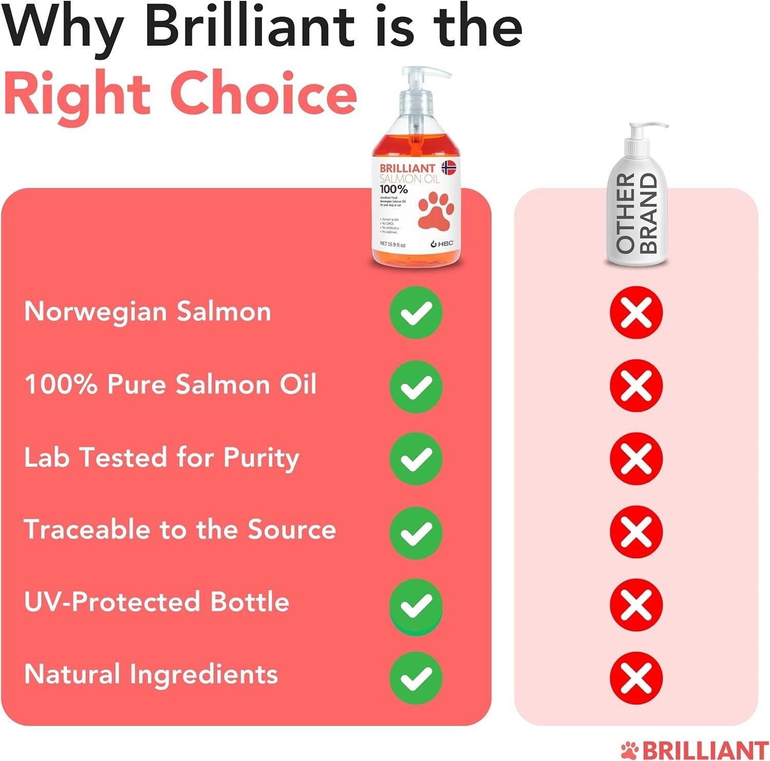 Omega 3 Salmon Oil for Dogs - Natural Supplement for Coat & Joint Health, 32.8oz