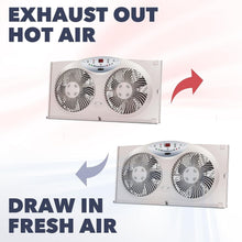Load image into Gallery viewer, Light Grey Bionaire Window Fan with 3 Speeds and Remote Control - Cool Comfort