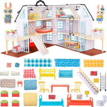 Load image into Gallery viewer, Buzzby Farmhouse Dollhouse Playset – 49 Accessories &amp; 2 Exclusive Figures