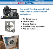 Load image into Gallery viewer, High Load Capacity V-Belts, 49" Wrapped Rubber, 10-pack - Ideal for Vacuums