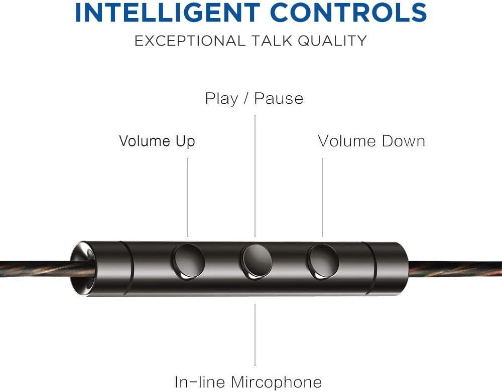 Elegant In-Ear Headphones with Aluminum Design - Perfect for Travel & Studio