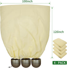 Load image into Gallery viewer, 120x100 Inch Reusable Frost Protection Cloth for Winter Plant Care - 4 Pack