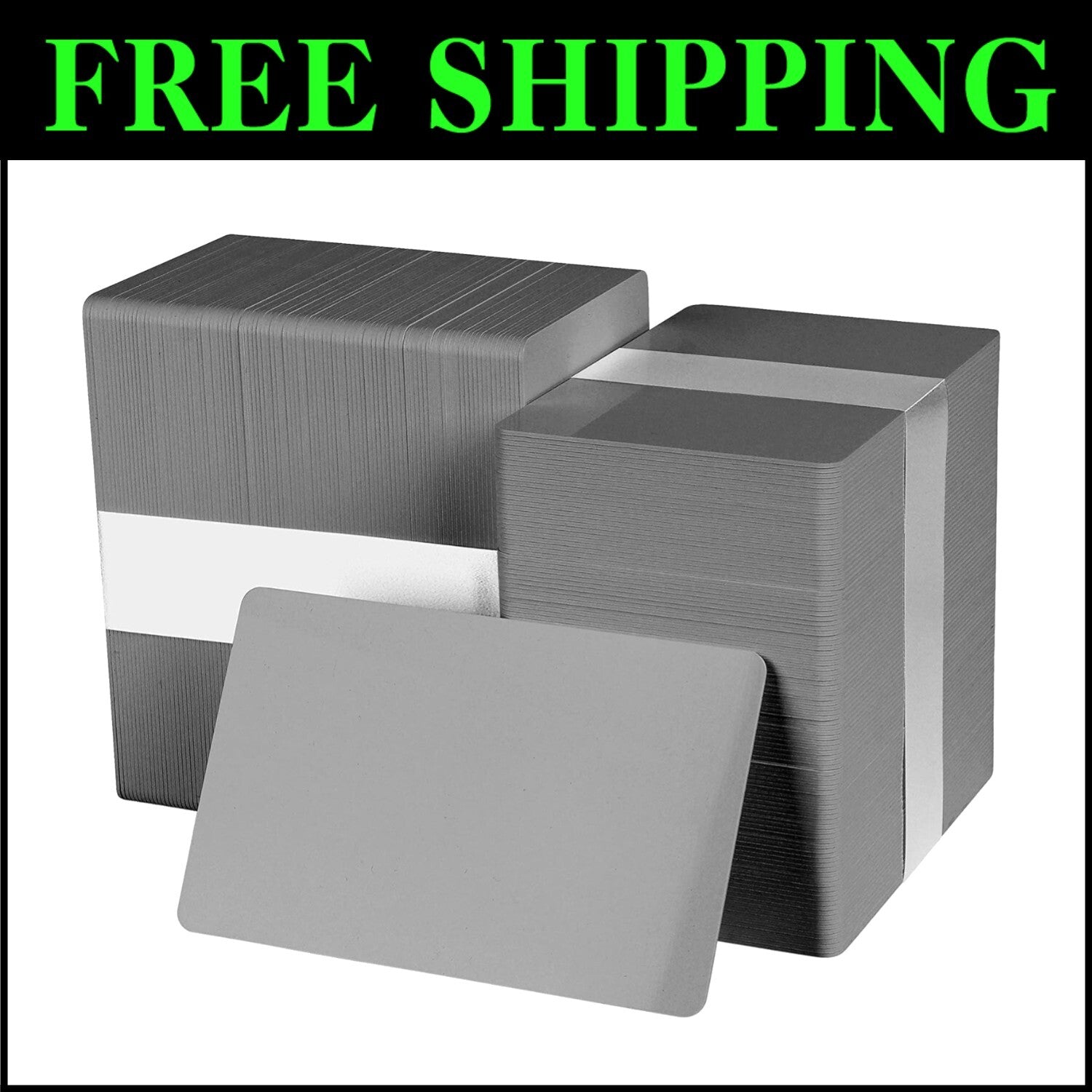 Versatile 500 Pack of 30 Mil Grey CR80 PVC Cards for Printing & Crafting