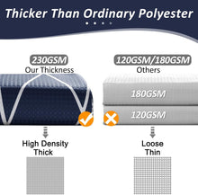 Load image into Gallery viewer, Stylish Water Repellent Shower Curtain Set in Dark Blue and White - 72 Inch