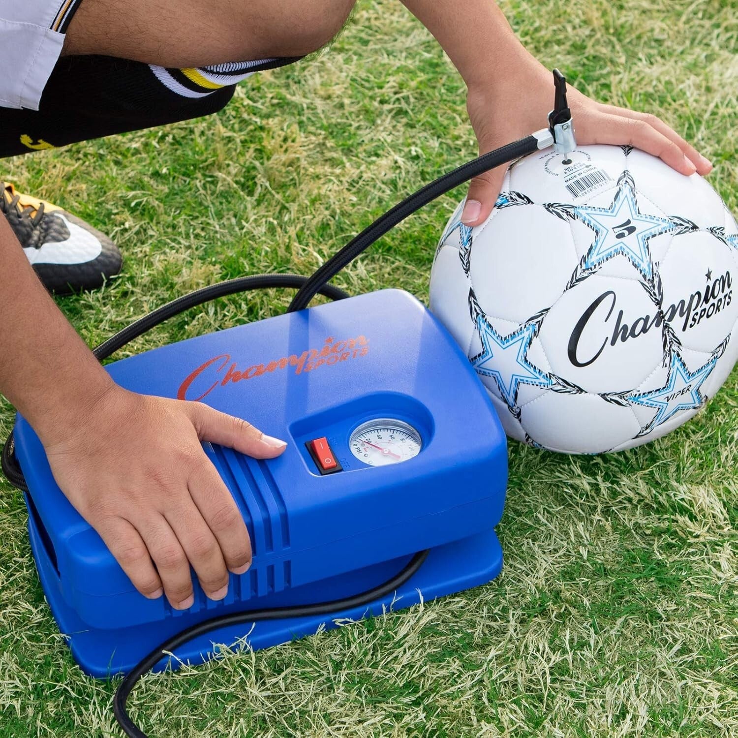 Portable Electric Air Pump - Ideal for Quick Inflation of Soccer & Football