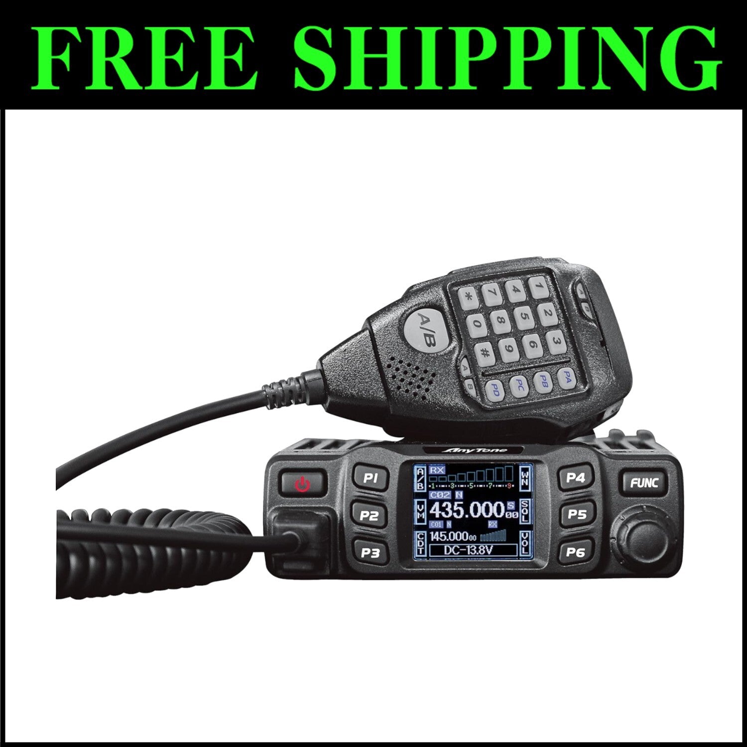 VHF/UHF Dual Band Mobile Transceiver Radio for Reliable Vehicle Communication