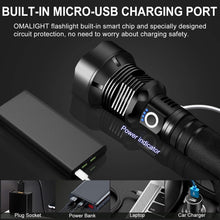 Load image into Gallery viewer, Adventure-Ready Tactical LED Flashlight: 990000 Lumens, Lightweight &amp; Waterproof