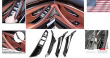 Load image into Gallery viewer, 7PCS BMW F10 F11 Door Handle Kit with Carbon Fiber Switch Panels - 2010-2016