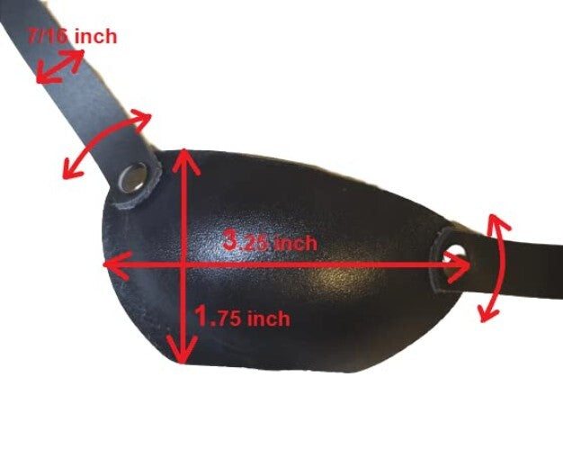 Handmade Real Leather Eye Patch for the Left Eye - Adjustable Comfort Solution