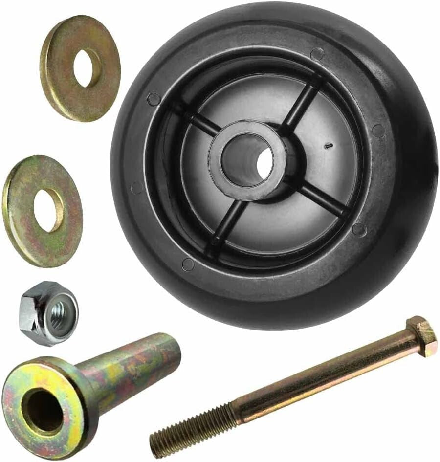 Durable Aftermarket 5" Deck Wheel Kit with Hardware for Lawn Mowers - 6 Pack