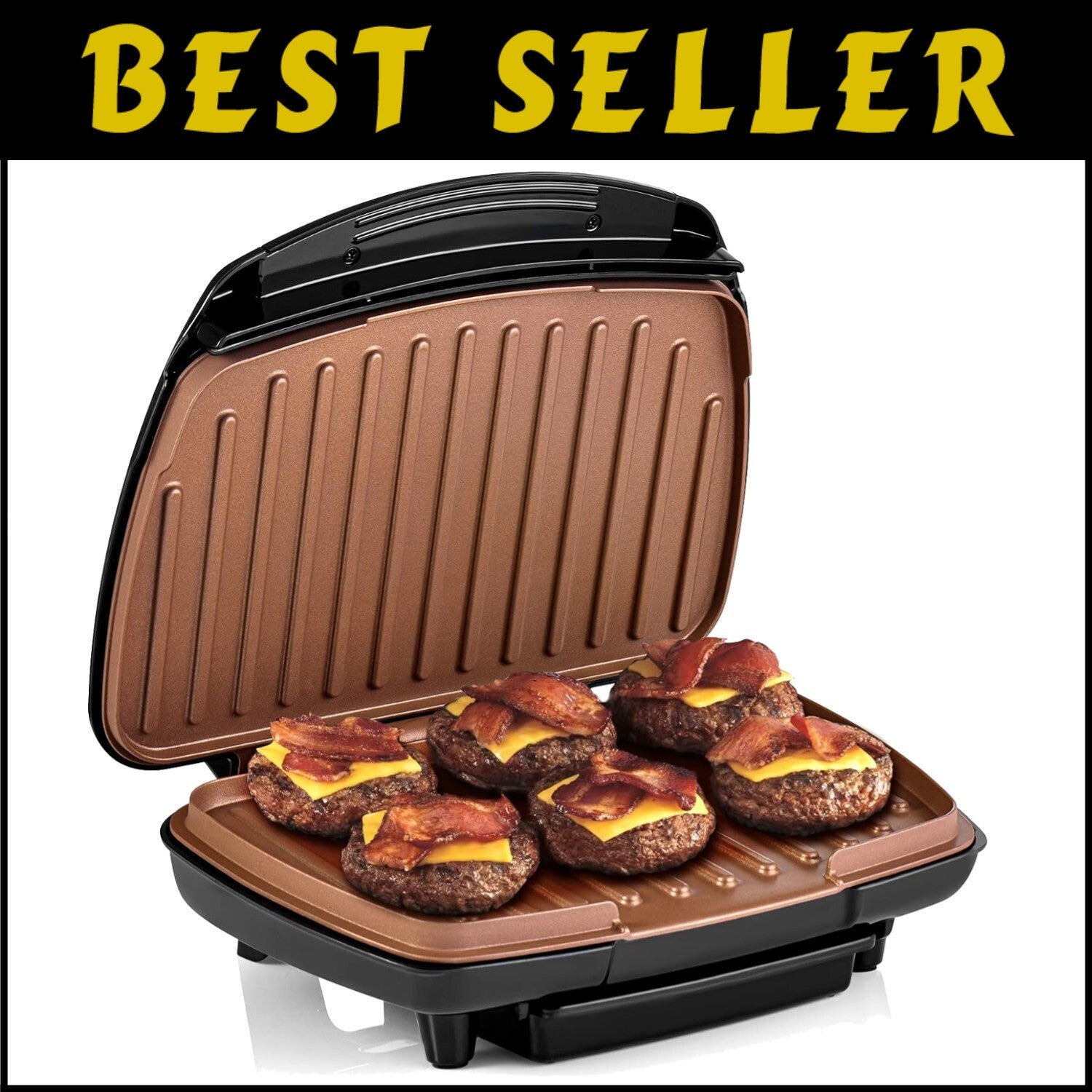 Dishwasher-Safe Non-Stick Grill Maker - 2-Serving Capacity for Fast Family Meals