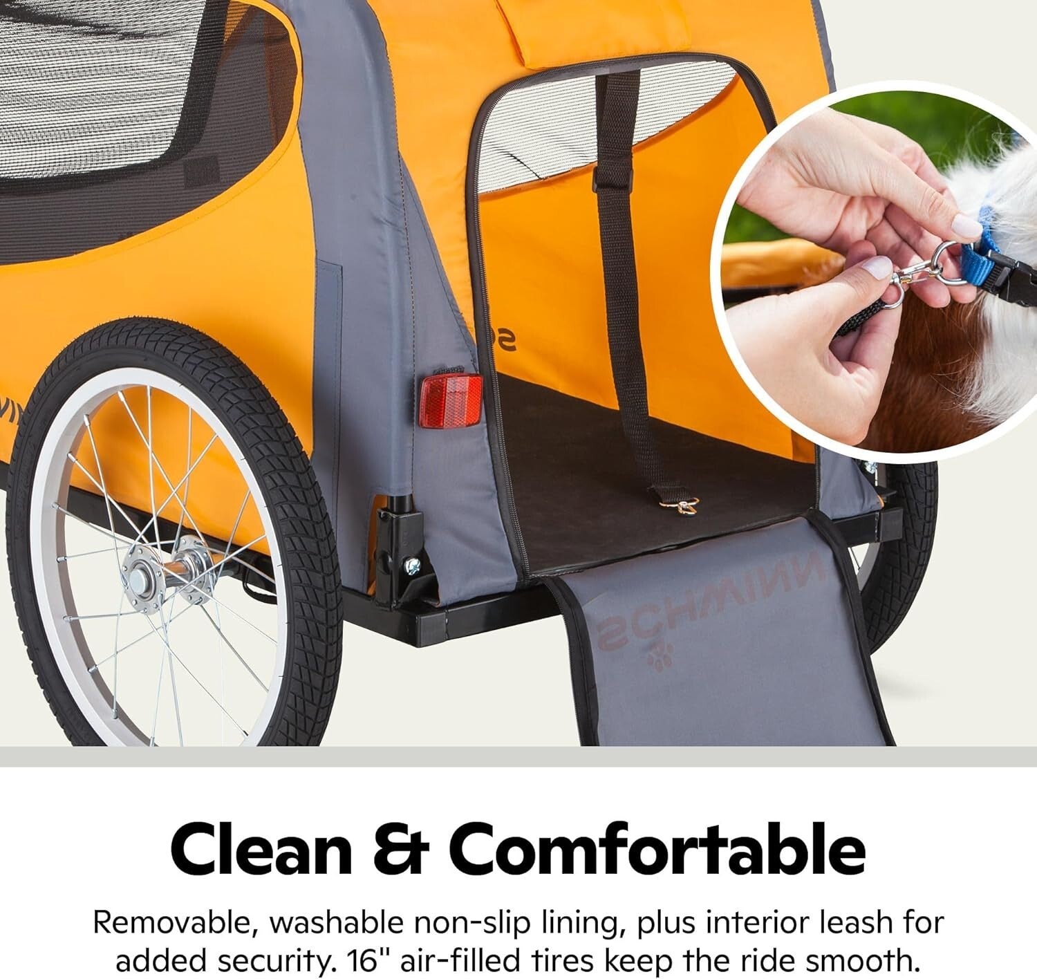 Rascal Dog Bike Trailer & Carrier for Pets Up to 50lbs - Foldable & Versatile