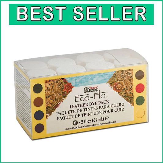 Eco-Flo Leather Dye Set - 8 Essential Colors for Artistic Leather Projects