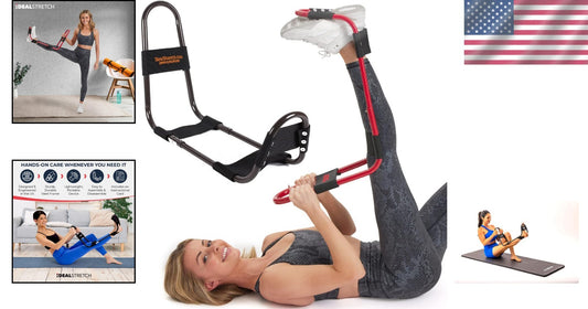 All-in-One Hamstring, Back, Calf & Hip Stretcher for Pain Relief - 220 lb Cap...