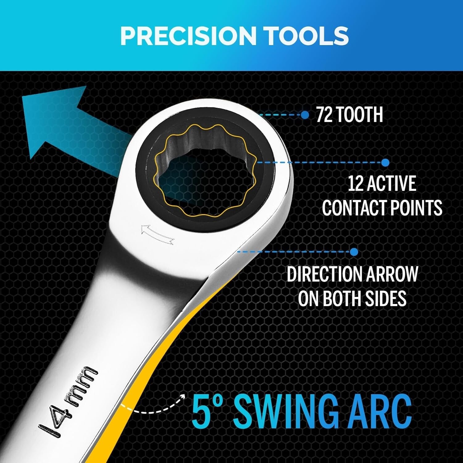Durable 26-Pc Chromed Ratchet Wrench Set - Organized Storage with Rack Included