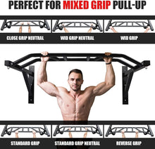 Load image into Gallery viewer, Space-Saving Wall-Mounted Pull Up and Dip Station for Ultimate Home Workouts