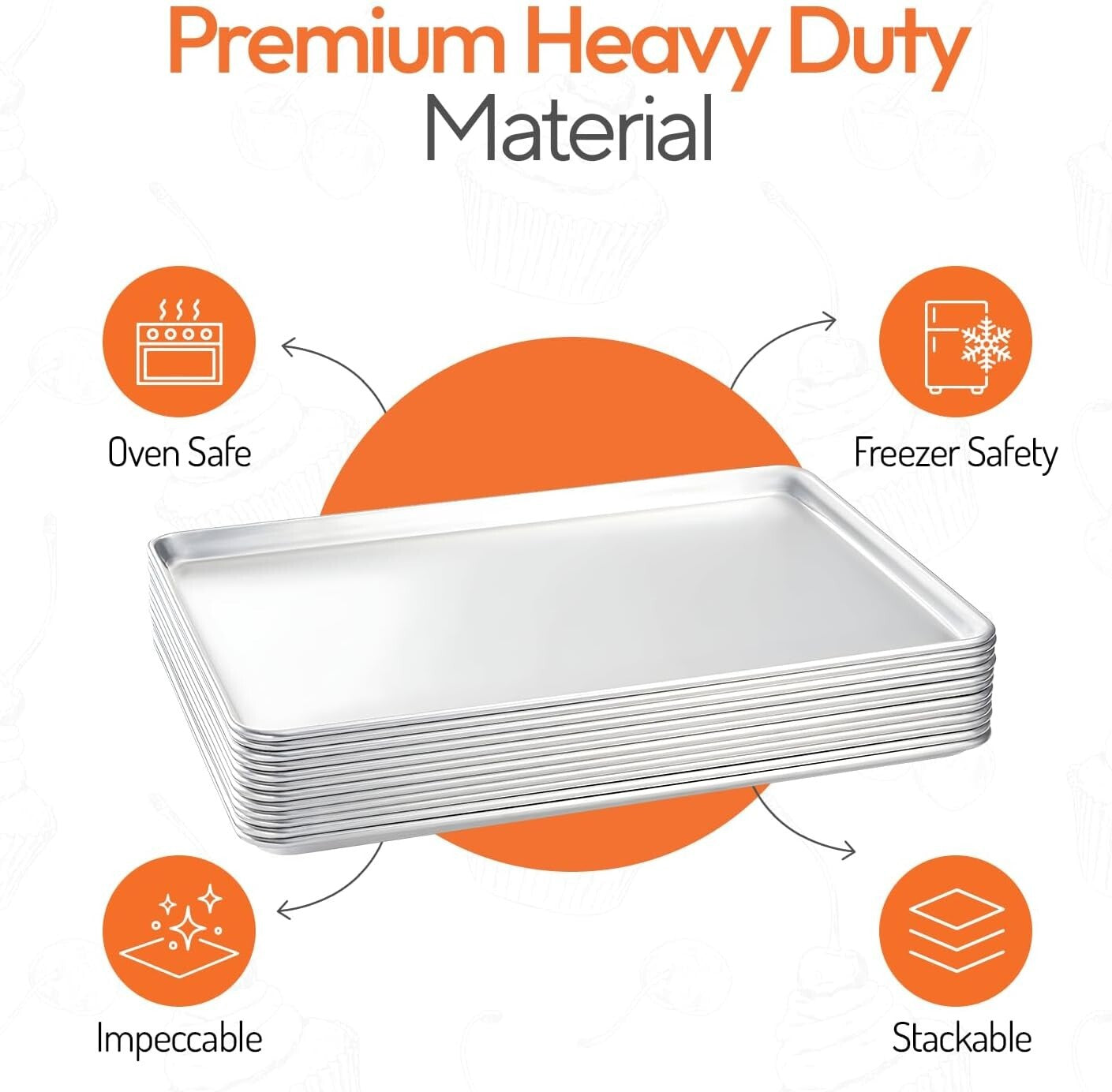 Professional-Grade 12 Pack Aluminum Sheet Pan 18 x 26 - Satisfaction Guaranteed