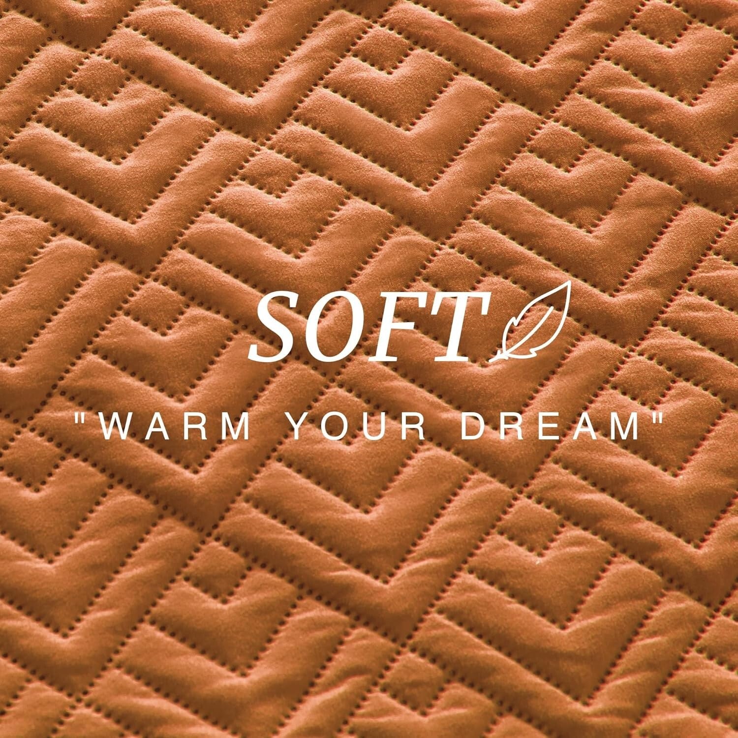 3-Piece King Size Coverlet Set in Soft Umber - Modern Elegance for Your Bedroom