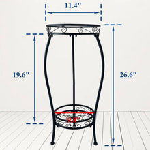 Load image into Gallery viewer, CASIMR 2-Pack 26.6'' Tall Metal Plant Stand – Rustproof &amp; Indoor/Outdoor Use