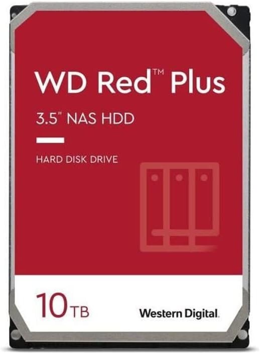 Reliable 10TB WD Red Plus Hard Drive - Designed for 24x7 NAS Performance