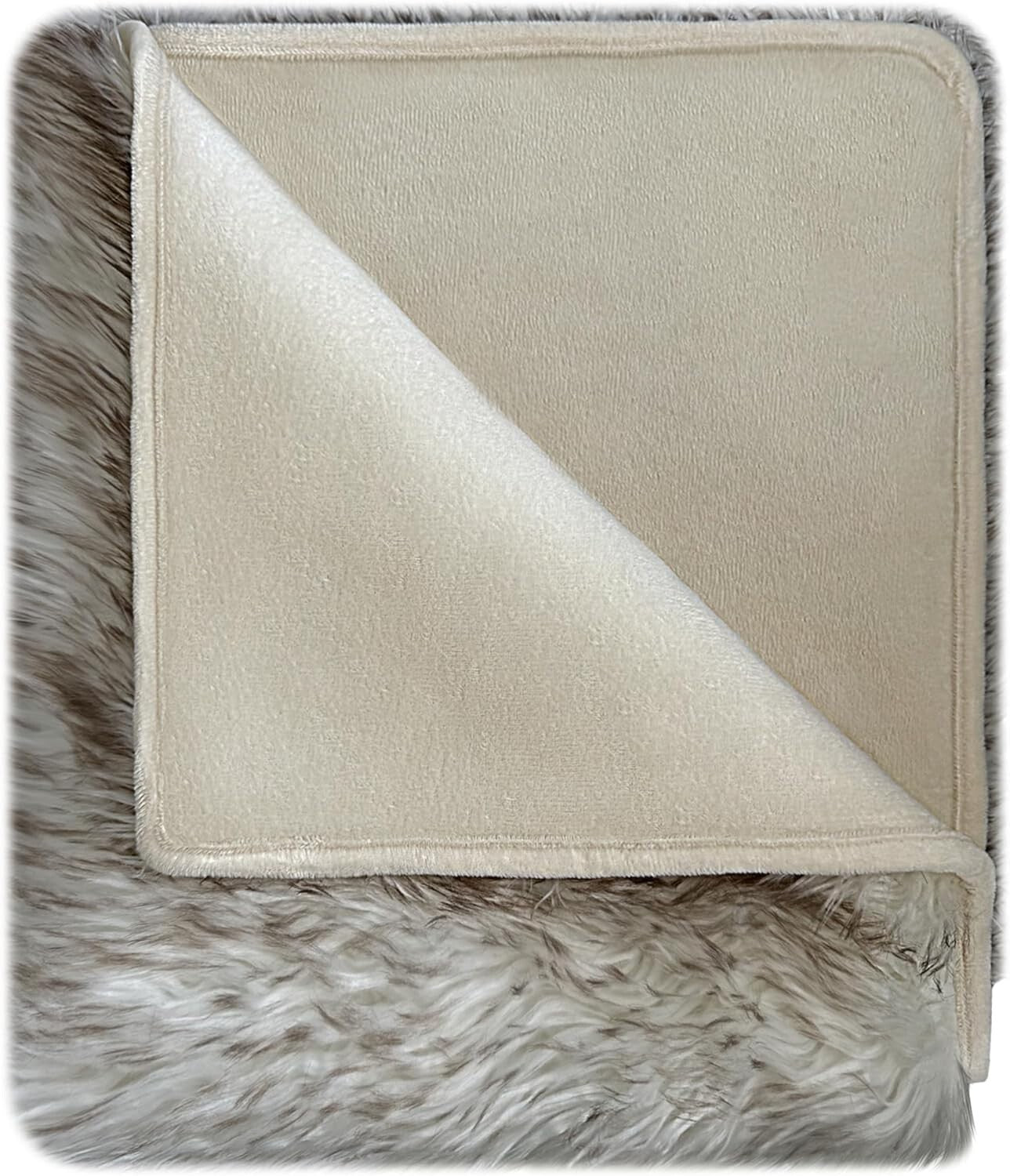 Versatile 80” x 60” Waterproof Pet Blanket - Machine Washable Faux Fur Cover