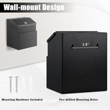 Load image into Gallery viewer, Versatile Black Metal Suggestion Box with Key and Slot - Perfect for Fundraising