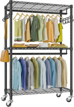 Load image into Gallery viewer, Freestanding Heavy-Duty Wire Shelving Clothes Rack with Load Capacity of 400 lbs