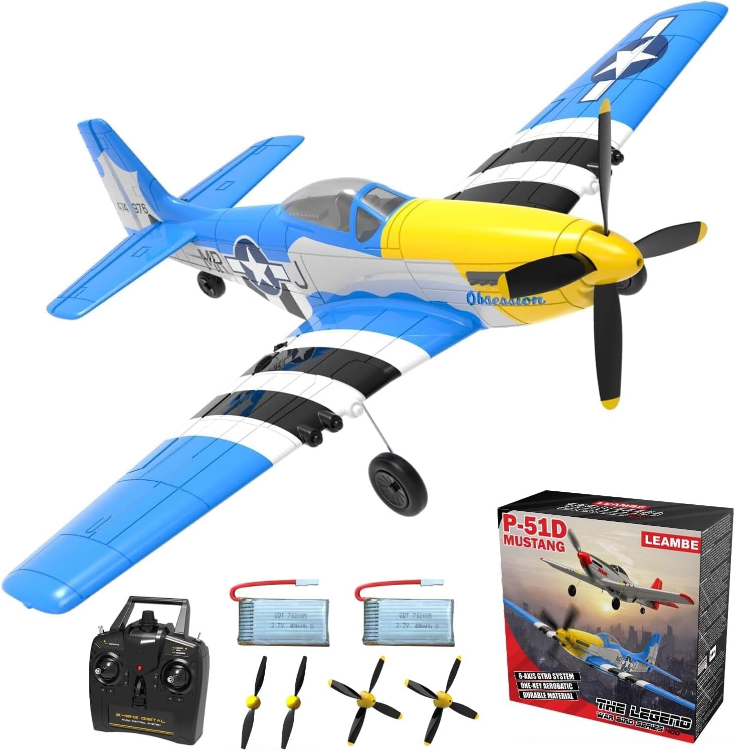 Beginner-Friendly RC Plane with 3 Modes & Stabilization - 12 Minute Flight Time