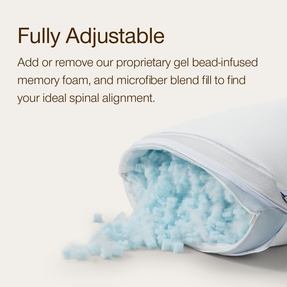 Ultimate Cooling Gel Body Pillow 18x52 - Adjustable Support & Washable Cover