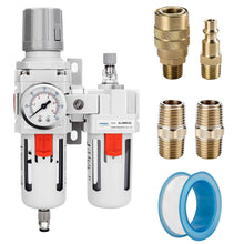 Load image into Gallery viewer, Integrated 3/8" NPT Air Filter Regulator &amp; Lubricator - Complete with Bracket