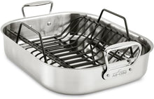 Load image into Gallery viewer, Elegant Stainless Steel Roaster with Nonstick Rack - Holds Up to 25-lb Turkey