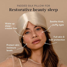 Load image into Gallery viewer, All-Size Secure Fit Silk Sleep Mask – Luxurious Dusty Gold for Total Darkness