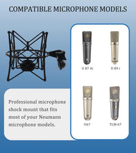 Load image into Gallery viewer, Versatile Shockmount Stand for Neumann Microphones - 5/8"-3/8" Adaptor Included