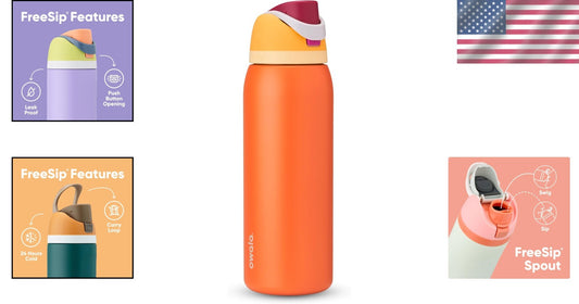 FreeSip 40 oz Steel Water Bottle with Versatile Straw for Active Lifestyles