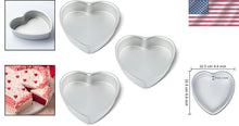 Load image into Gallery viewer, Quality Heart Cake Pan Set of 3 - 8 Inch Molds for Celebrations and Gifts