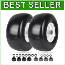Load image into Gallery viewer, Heavy-Duty 2-Pack 13" Lawn Mower Tires with Rim &amp; 3/4" Bearings - Puncture Proof