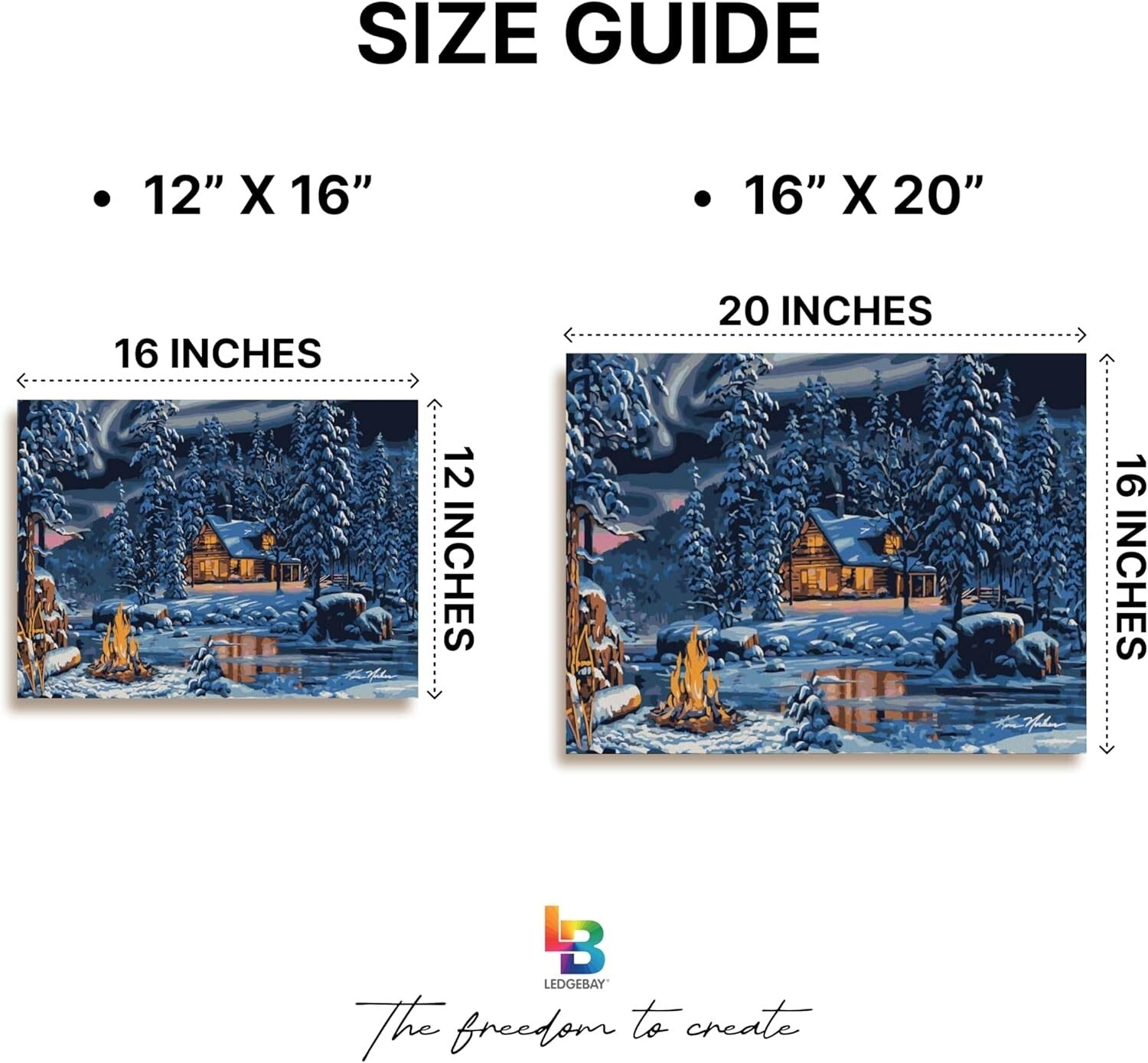 Beginner to Advanced Paint by Numbers Kit - 16" x 20" Framed Canvas & Easel