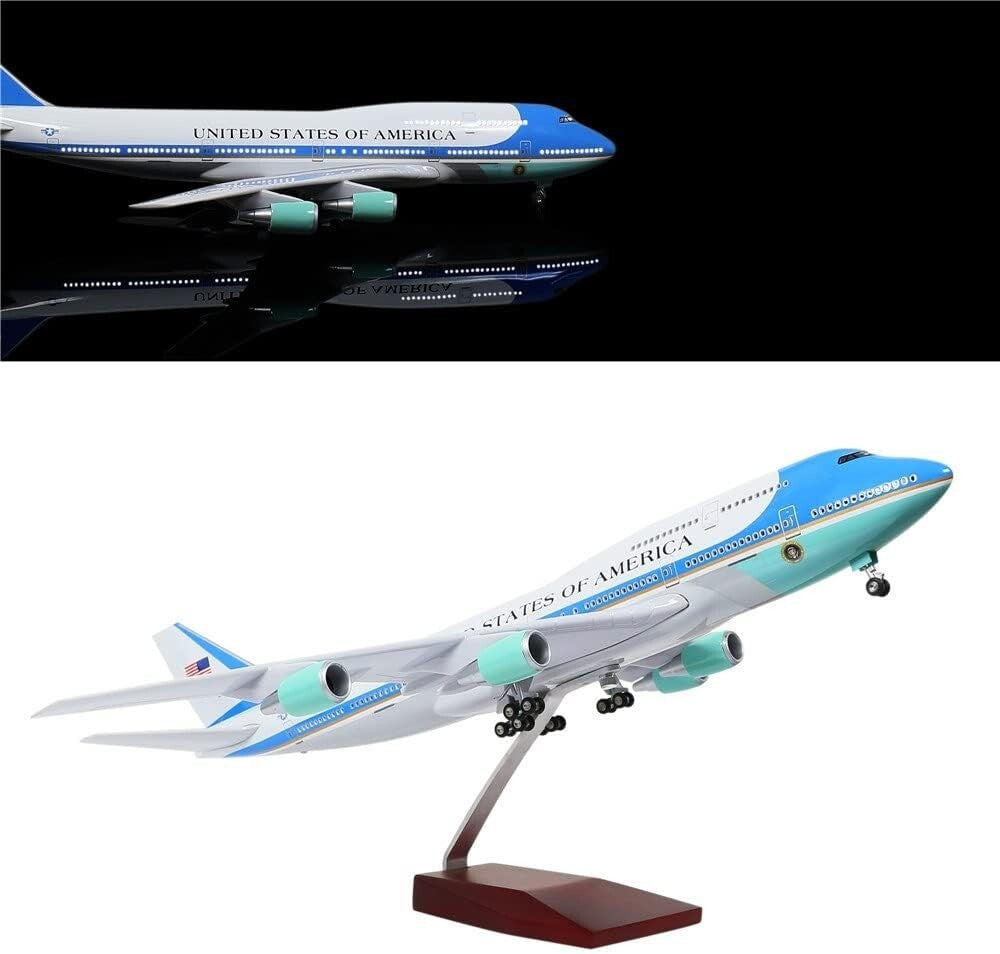 18” Diecast Air Force One Jet Model with LED Light - Perfect for Collectors