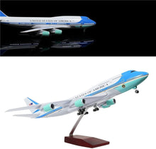 Load image into Gallery viewer, 18” Diecast Air Force One Jet Model with LED Light - Perfect for Collectors