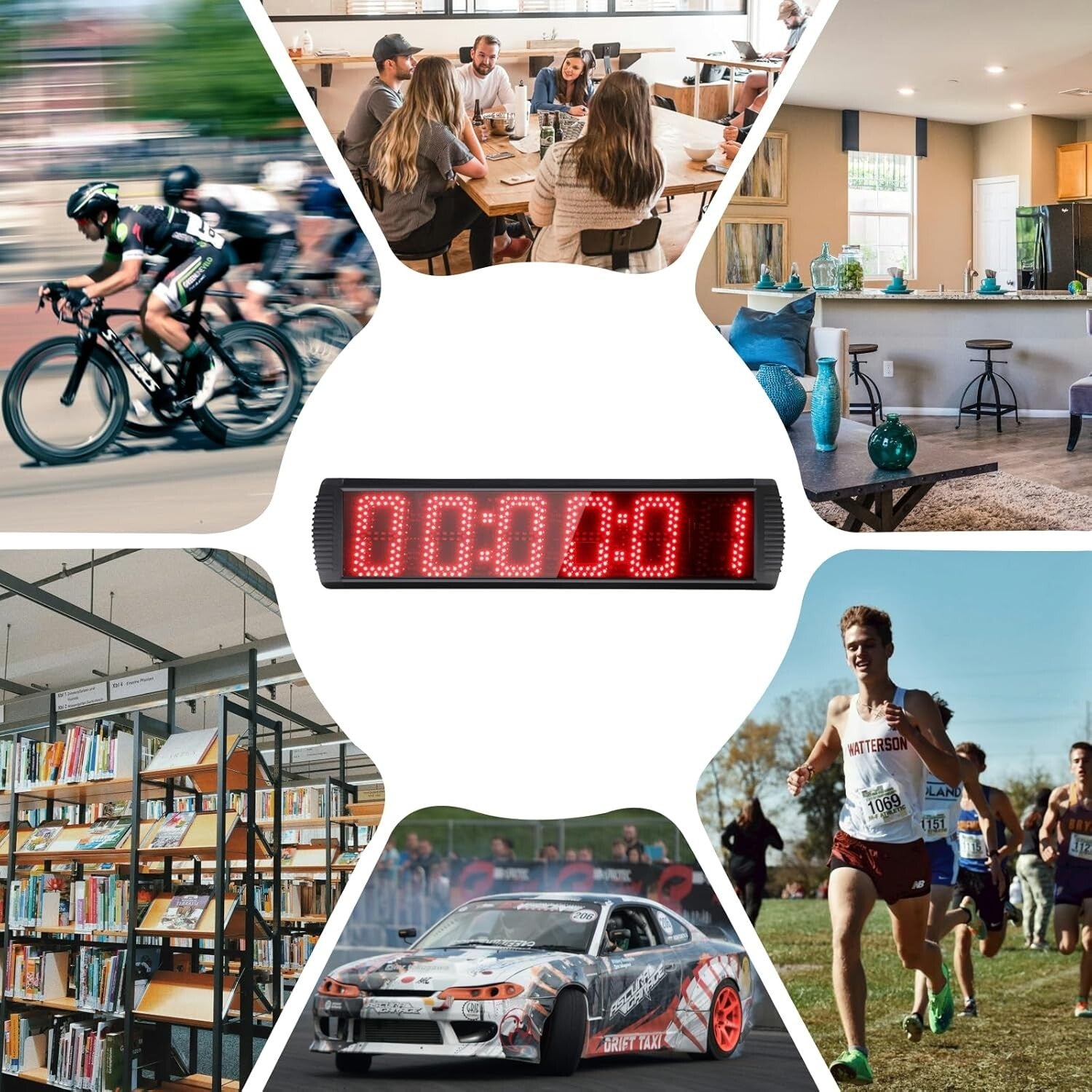 Professional Remote Control LED Race Clock - Essential Timing Tool for Events