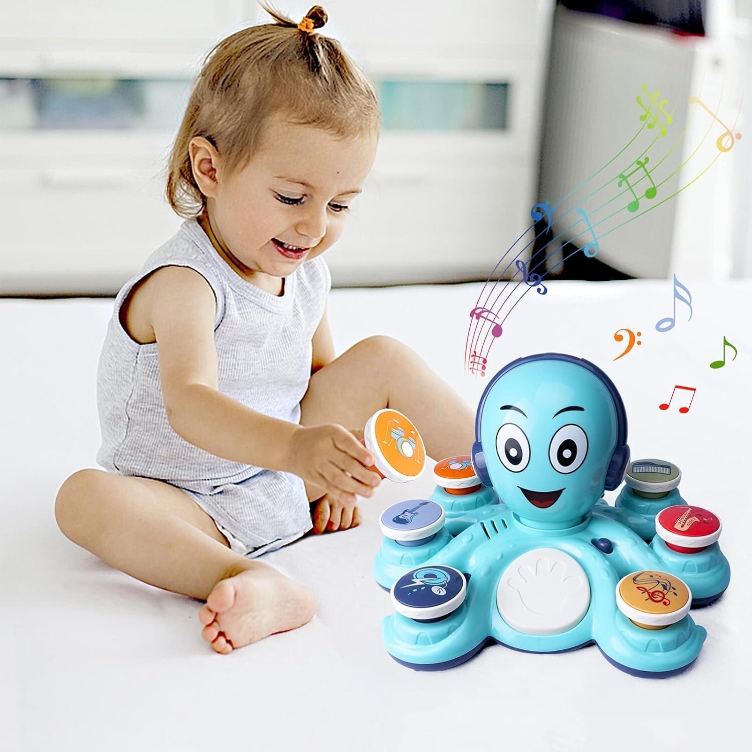 Durable Musical Octopus Toy for Educational Fun - Perfect Birthday Gift for Kids