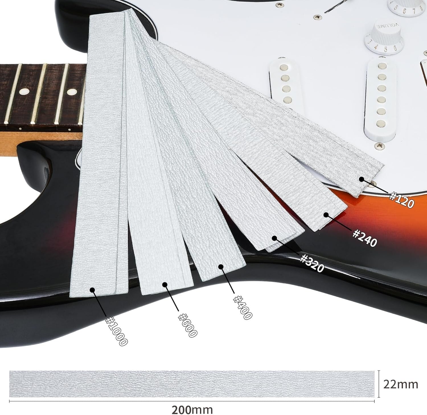 Professional Guitar Luthier Fret Repair Tool Kit with Neck Rest & Leveling Beam