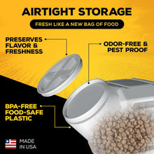 Load image into Gallery viewer, Versatile Airtight Dog &amp; Cat Food Storage Container - 14"L x 28"H, Made in USA