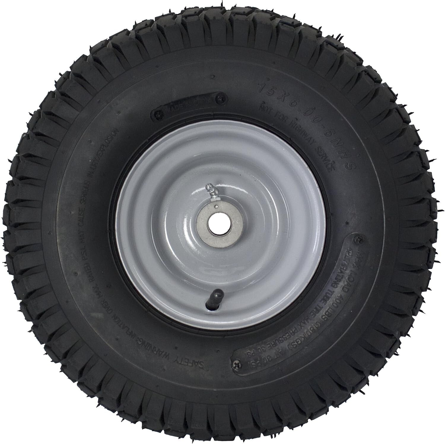 2-Pack 15x6.00-6 Replacement Tire Assembly for Husqvarna Mowers - Durable 4-Ply